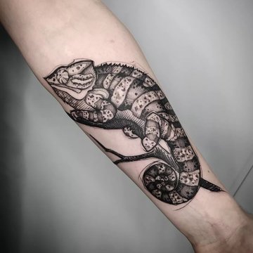 tetování návrhy chameleon