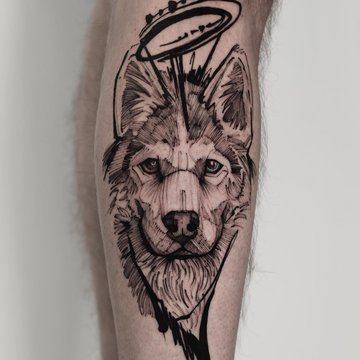 tetování návrhy husky