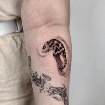 tetování návrhy chameleon