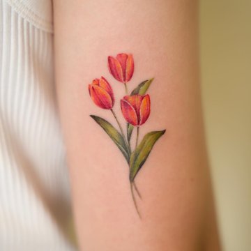 tetování tulipán