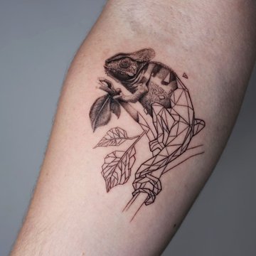 tetování návrhy chameleon