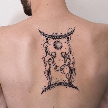 tetování znamení zvěrokruhu Blíženců