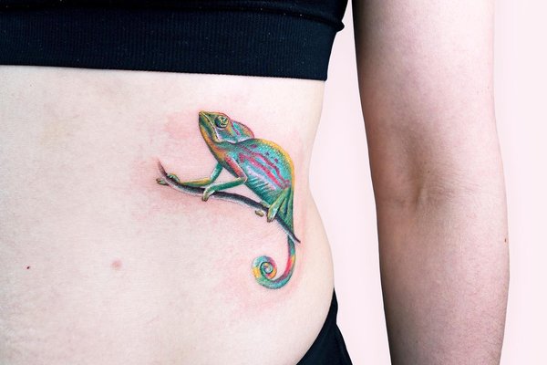 tetování návrhy chameleon