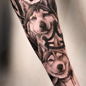 tetování návrhy husky