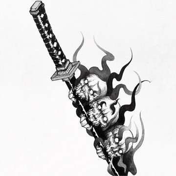 Tetování katana