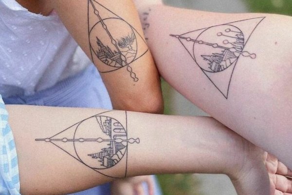Minimalistické Harry Potter tetování