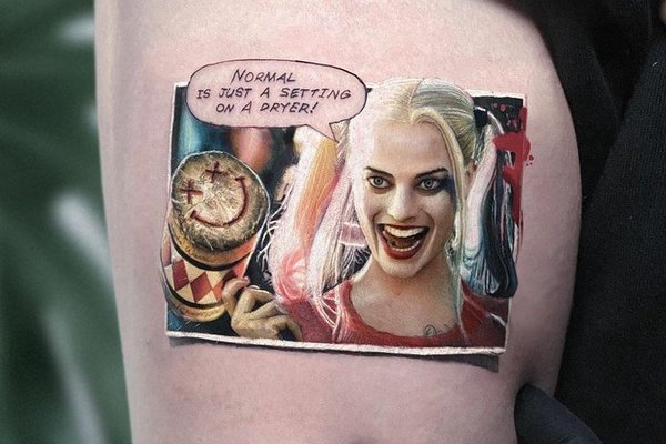 Realistické tetování Harley Quinn
