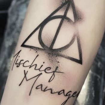 Harry Potter magické symboly tetování
